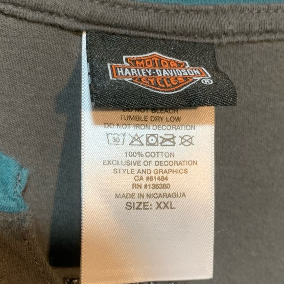 Y2K Woman’s Harley-Davidson 3/4 Sleeve Tee Shirt XXL 12/14/16 Retro Vintage - Picture 2 of 10